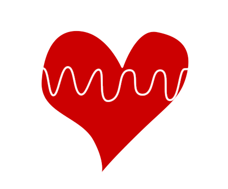 rood hart met hartcoherentie