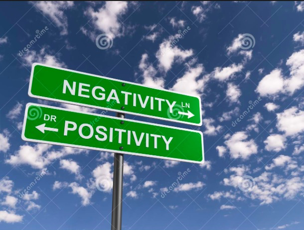 bewegwijzering met negativity positivity
