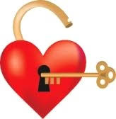 rood hartslot met sleutel